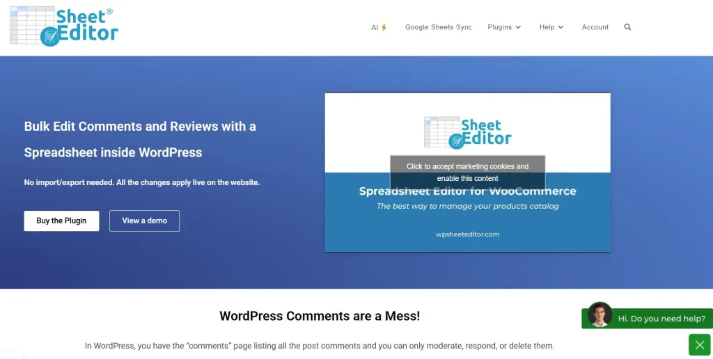WP Sheet Editor – Comments Pro