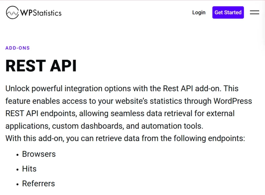 WP Statistics – REST API