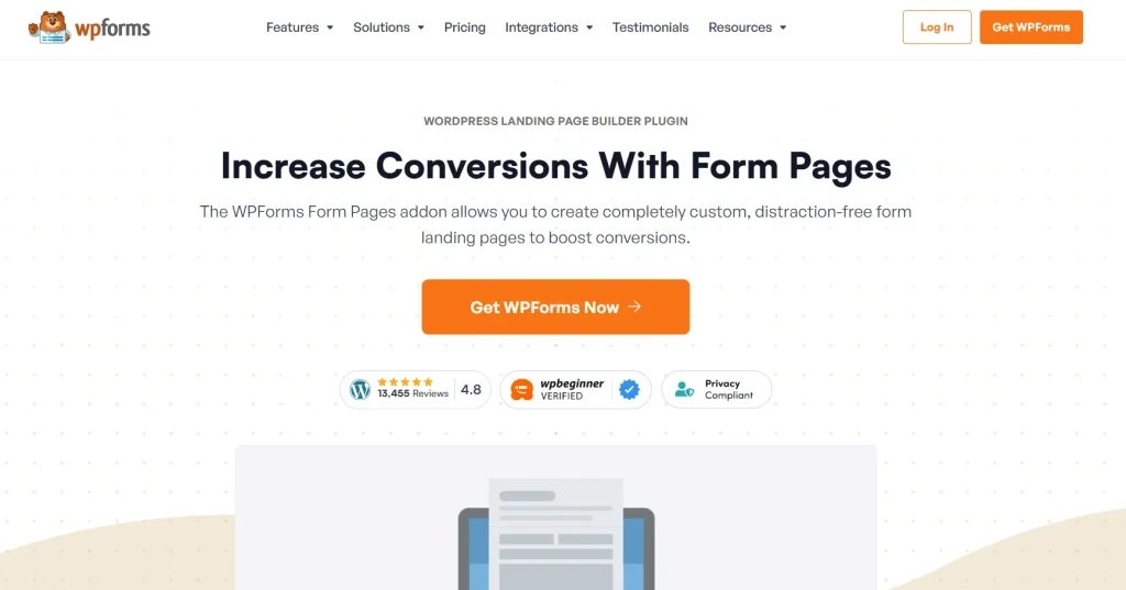 WPForms Form Pages