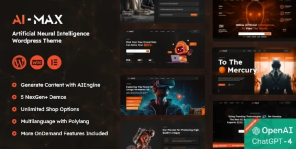AIMAX - AI Agency WordPress Theme