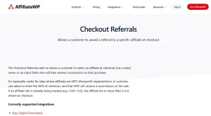 AffiliateWP – Checkout Referrals