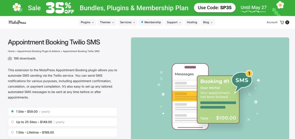Appointment Booking Twilio SMS