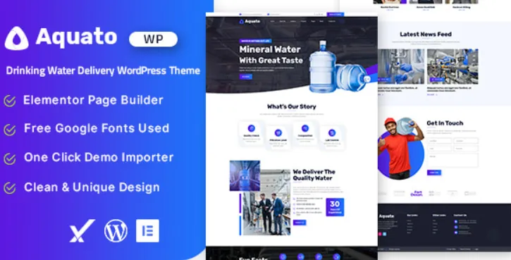 Aquato – Drinking Water Delivery WordPress Theme