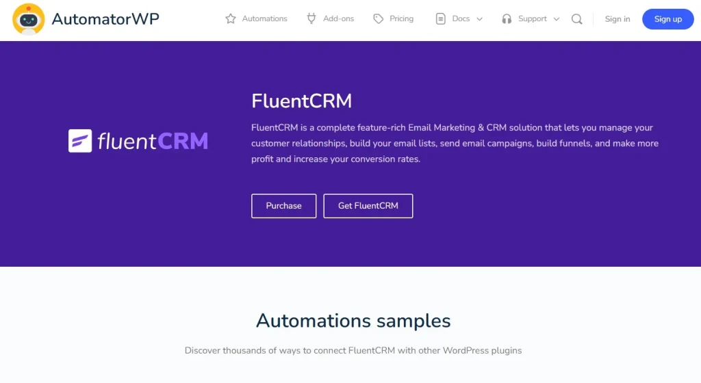 AutomatorWP – FluentCRM