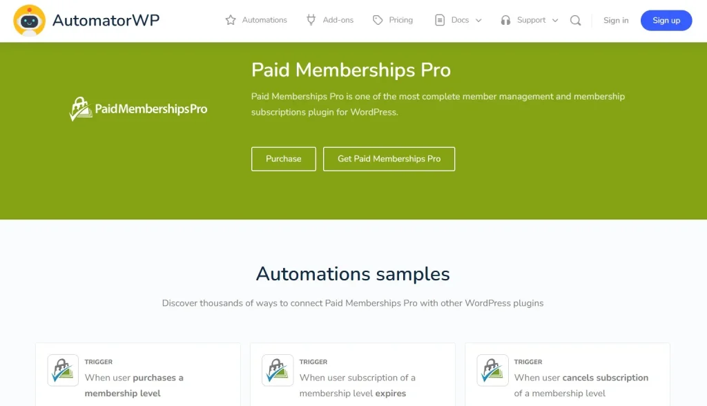 AutomatorWP – Paid Memberships Pro