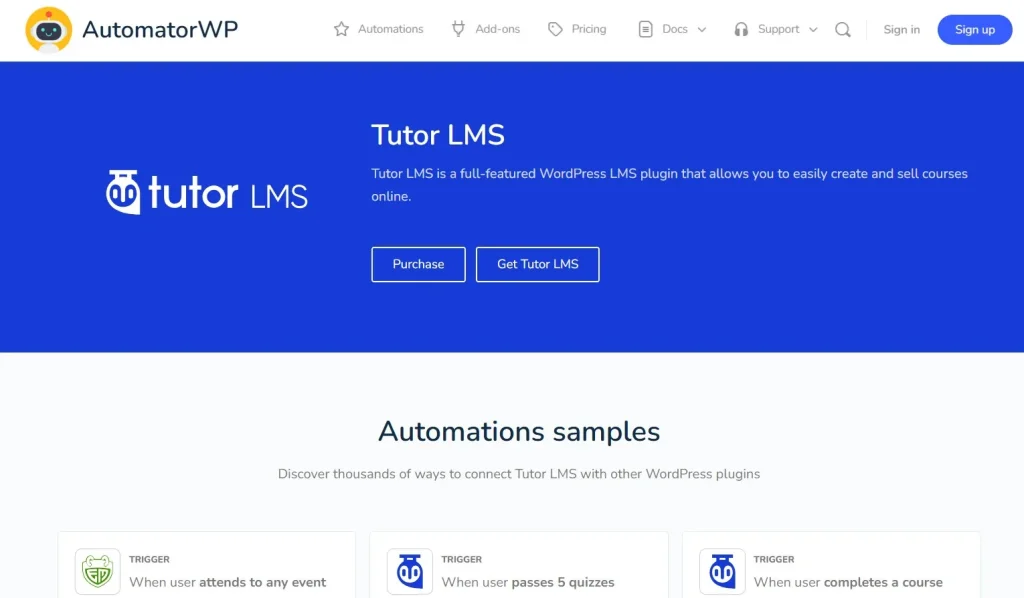 AutomatorWP – Tutor LMS
