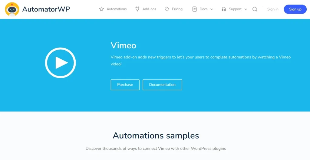 AutomatorWP – Vimeo