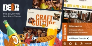 Beer - Pub, Bar, Brewery WordPress Theme