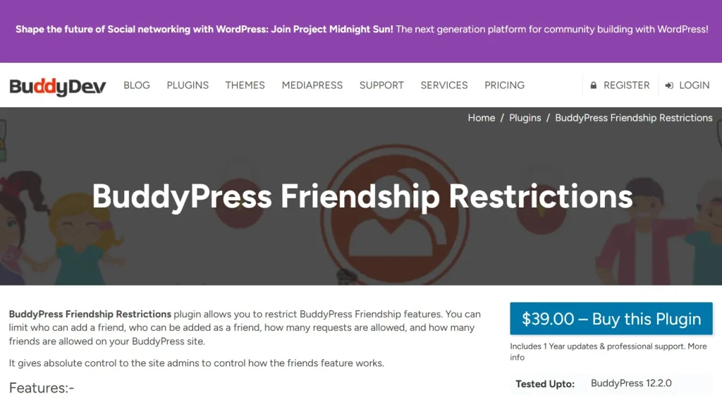 BuddyPress Friendship Restrictions