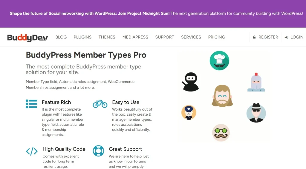 BuddyPress Member Types Pro