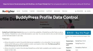 BuddyPress Profile Data Control