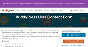 BuddyPress User Contact Form