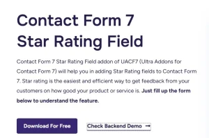 Contact Form 7 Star Rating Field