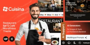 Cuisina - Restaurant Bar & Cafe WordPress Theme