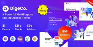 Digeco – Startup Agency WordPress Theme