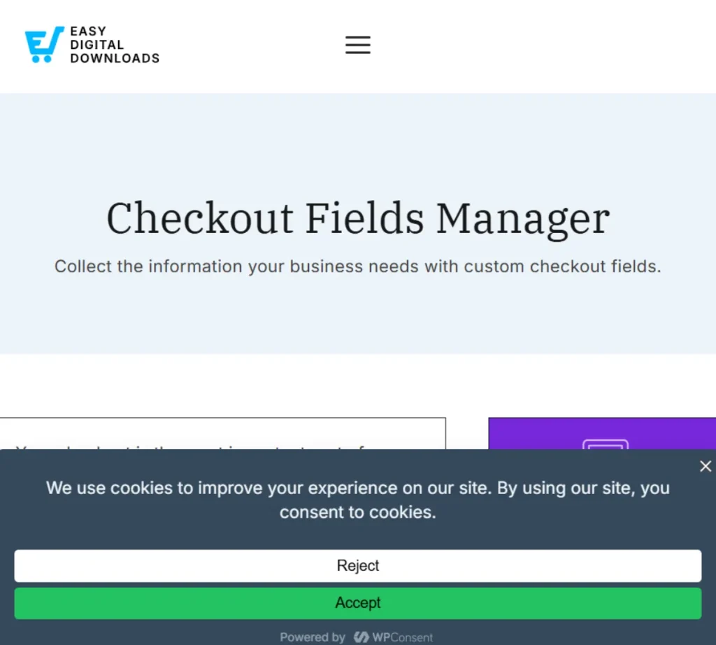 Easy Digital Downloads – Checkout Fields Manager