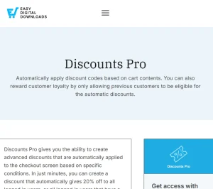 Easy Digital Downloads – Discounts Pro