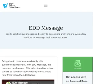 Easy Digital Downloads – Message
