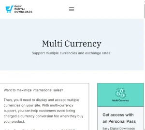 Easy Digital Downloads – Multi Currency
