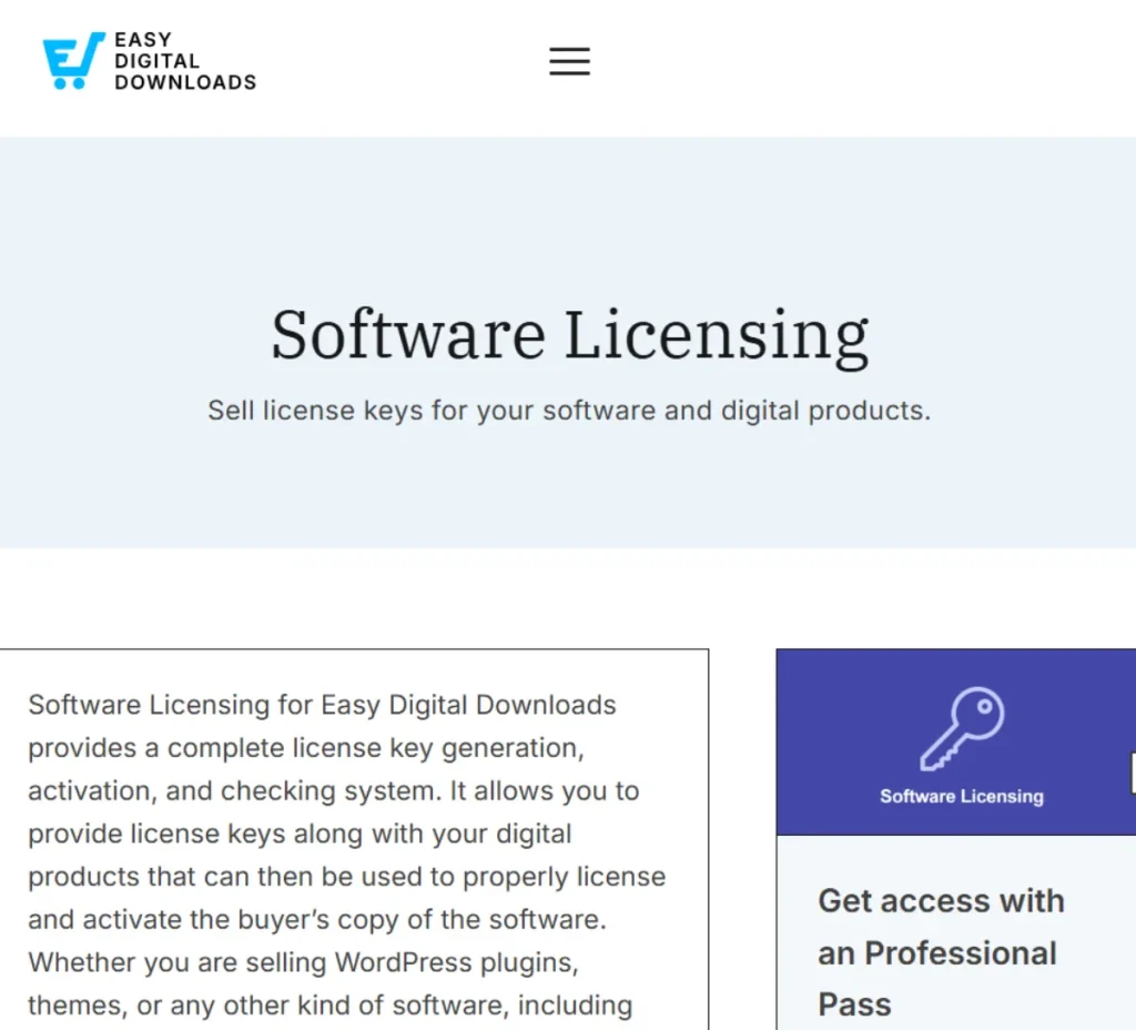 Easy Digital Downloads – Software Licensing