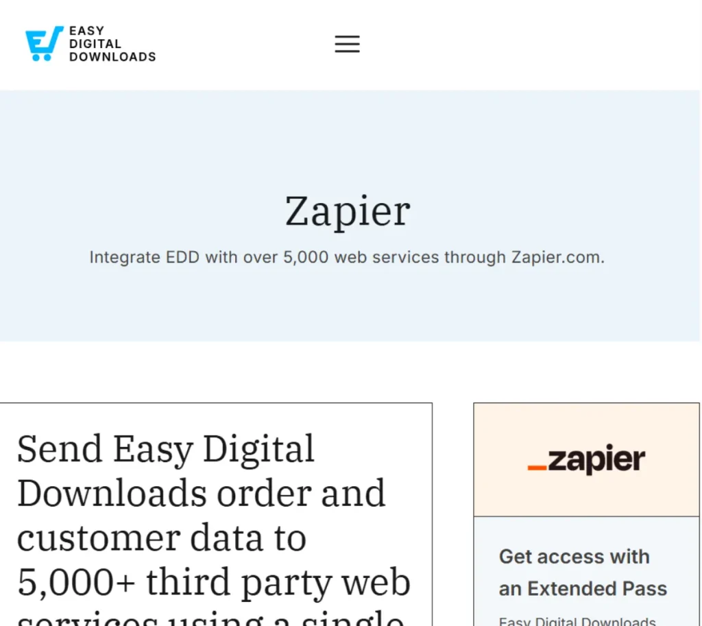 Easy Digital Downloads – Zapier