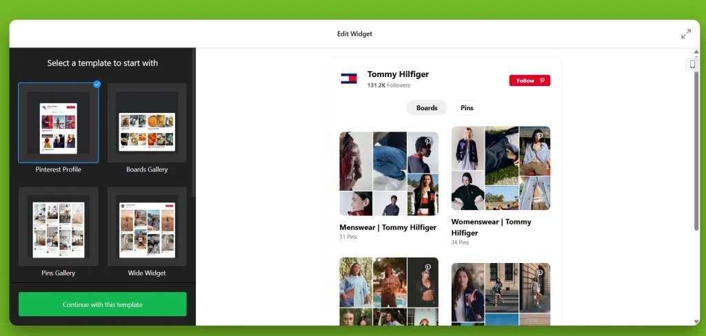 Elfsight Pinterest Feed CC