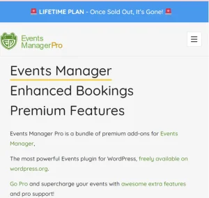 Events Manager Pro