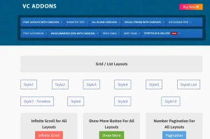 Facebook,Twitter,Instagram Social Streams Grid With Carousel for WordPress
