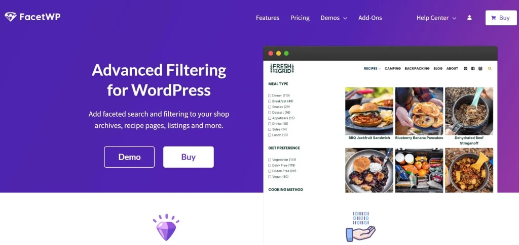 FacetWP – Flyout menu