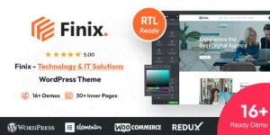 Finix - Technology & IT Solutions WordPress Theme + RTL Ready