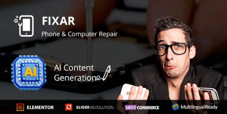 Fixar - Phone & Computer AI Repair Wordpress Theme