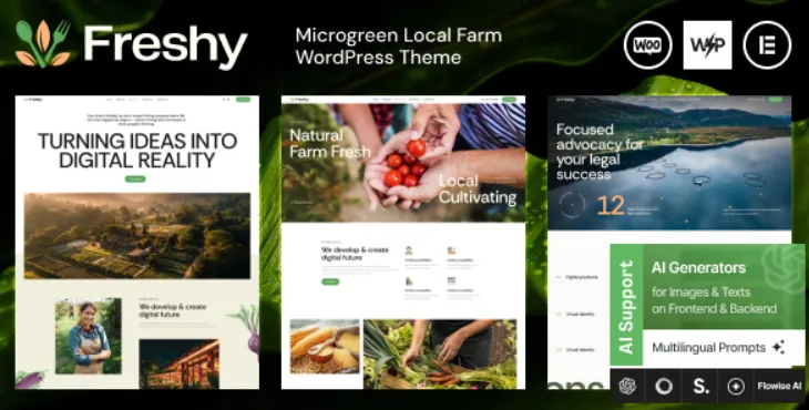 Freshy - Microgreen Local Farm WordPress Theme