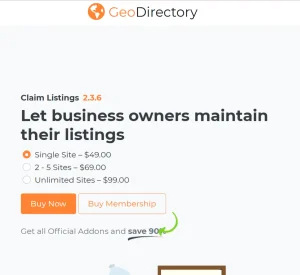 GeoDirectory Claim Listings