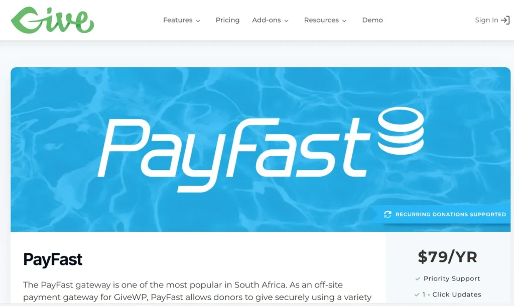 Give – PayFast Payment Gateway