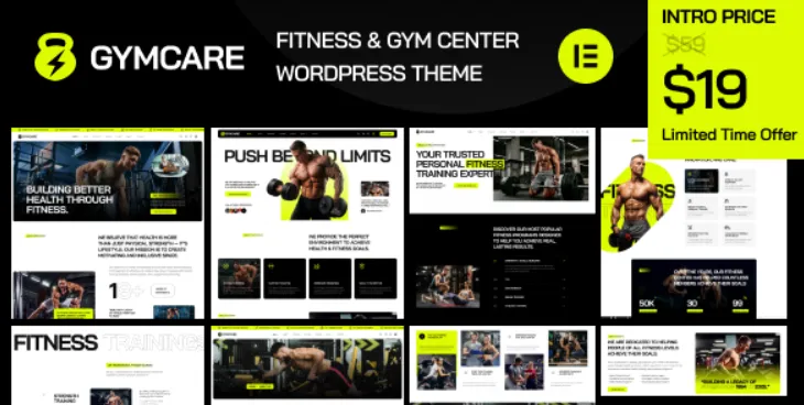 Gymcare - Fitness and Gym WordPress Theme