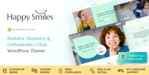Happy Smiles - Pediatric Dental Clinic & Dentist WordPress Theme