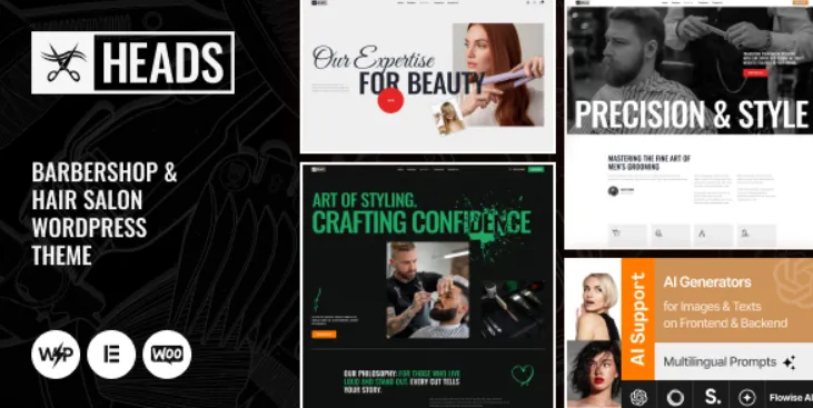Heads - Barbershop & Hair Salon WordPress Theme