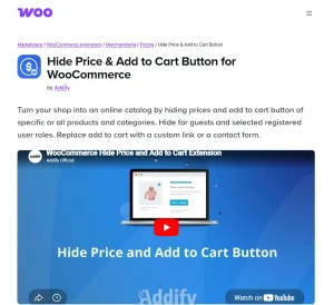 Hide Price and Add to Cart Button