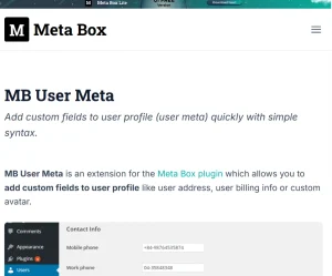 MB User Meta