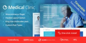 Medical Clinic - Doctor and Hospital Health WordPress Theme