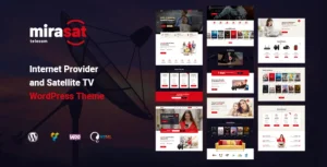 Mirasat - Internet Provider and Satellite TV WordPress Theme