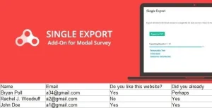 Modal Survey Single Export Add-on