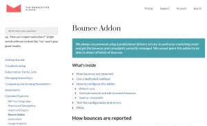 Newsletter – Bounce Addon