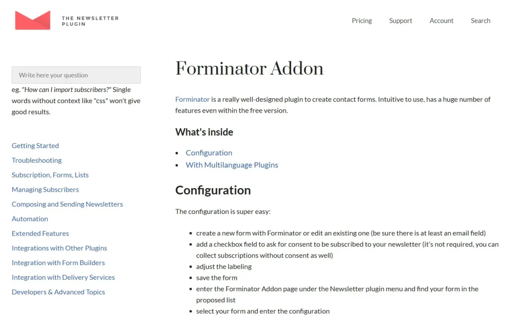 Newsletter – Forminator