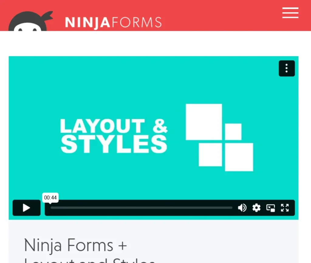 Ninja Forms – Layout & Styles