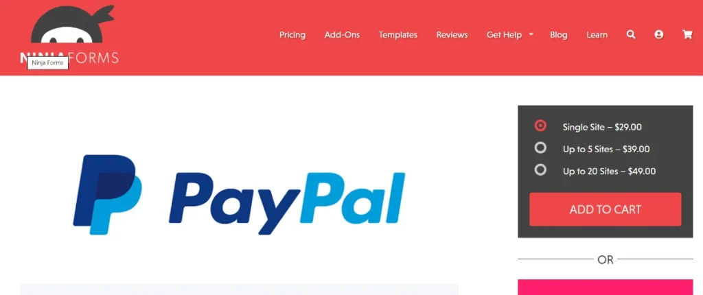 Ninja Forms – PayPal Express
