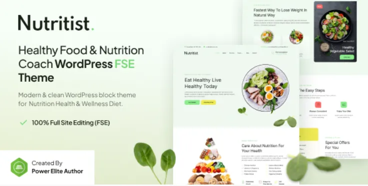 Nutritist – Healthy Food & Nutrition Coach Gutenverse FSE WordPress Theme