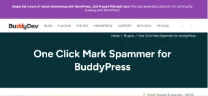 One Click Spam Marker for BuddyPress