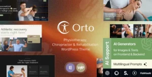 Orto - Physiotherapy, Chiropractor & Rehabilitation WordPress Theme