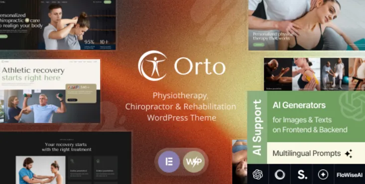 Orto - Physiotherapy, Chiropractor & Rehabilitation WordPress Theme